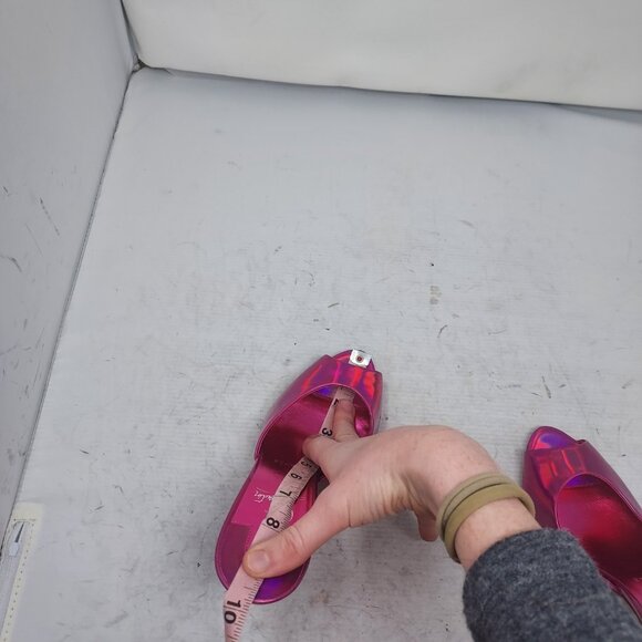 Christian Louboutin Patent Psychic Me Dolly Fuxia Pink Heel Sandal - Picture 9 of 9